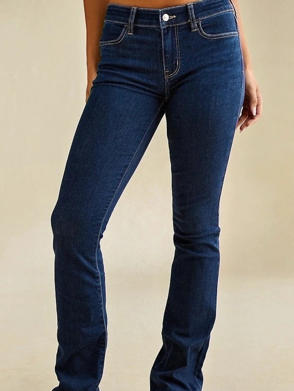 NWOT American Eagle Dark Wash Next Level Low-Rise Kick Bootcut Jeans Size 4S